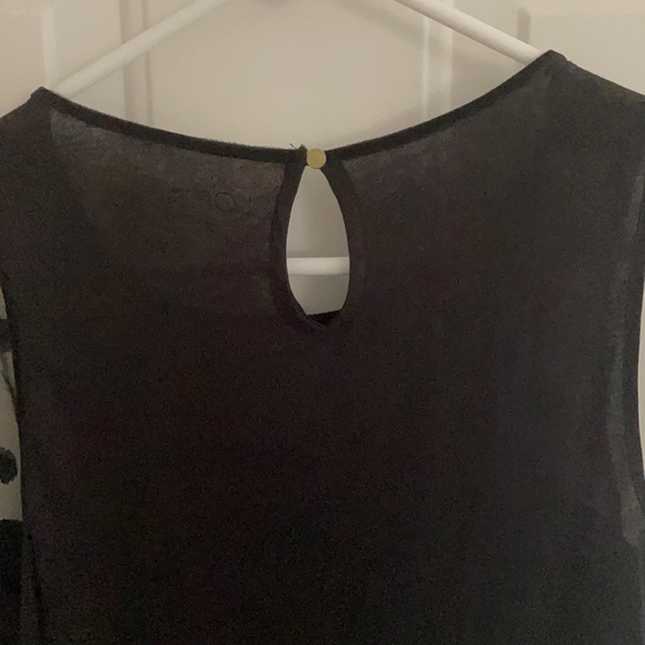 LOFT Black Ruffled Tank - Picture 4 of 5